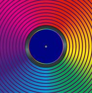 Rainbow envelope for vinyl vector illustration
