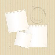 Paper Sheets on Cardboard
