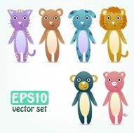 Collection of cute animals
