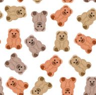 Seamless pattern with Teddy Bears N2