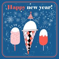 Christmas card with ice cream