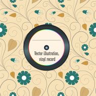 Vinyl record in the envelope vector illustration