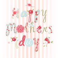 Hand Drawn Mother&#039;s Day card lovely script N6