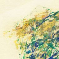Abstract watercolor ink brush strokes splashes background