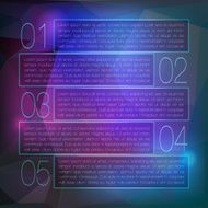 Abstract modern glossy infographics banner with polygonal background