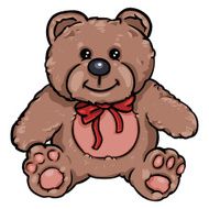 vector cartoon character teddy bear