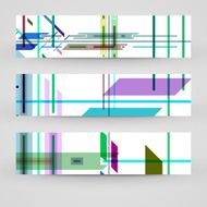 Vector banner set for your design N252