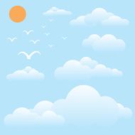 bird at sky sun and cloud
