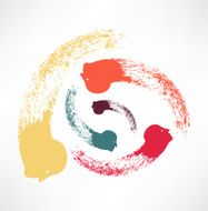 Painted brush strokes N2
