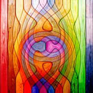 different twirl colorful wood