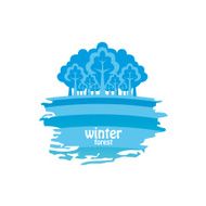 Winter forest grunge background design