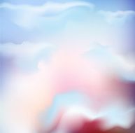 vector background of the sky with pink clouds