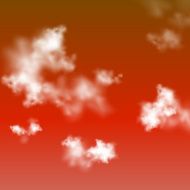 Red sky with clouds