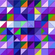 Background origami squares of blue purple green yellow and orange
