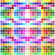 Background of small colored squares on a white
