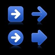 Cobalt arrow sign softness icon circle square web internet button