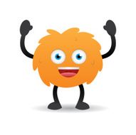 Fuzzy Orange Monster