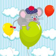 mouse on balloon