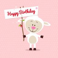Little sheep with signboard N4