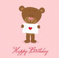 Little bear with loveletter N2