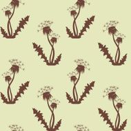 Dandelion silhouette seamless N2