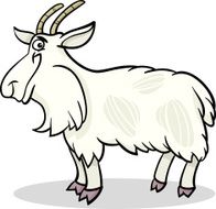goat farm animal cartoon illustration N2