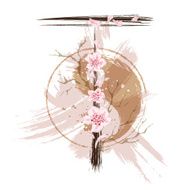 Letter T in asian style