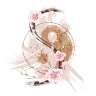 Letter S in asian style