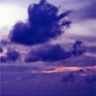 Great violet sunset sky with clouds Vector