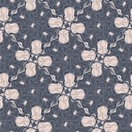 Floral tulip seamless pattern