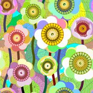 Seamless flower background N10