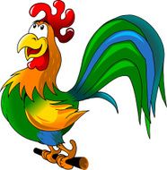 rooster with red comb