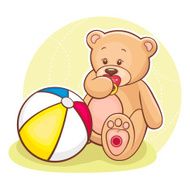 teddy baby with ball N2