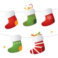 Set of Christmas stockings
