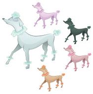 Ridged vector poodle character