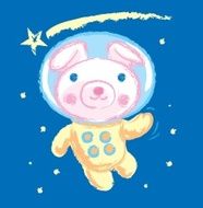 Bunny in a space suit
