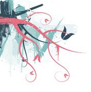 floral vector grunge background