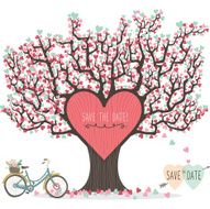 Wedding Invitation Love Tree- Illustration N2