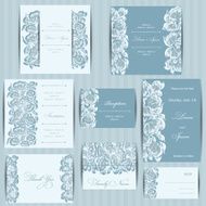 Set of Wedding invitation cards N3