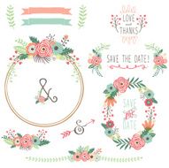 Vintage Flower Wreath- illustration