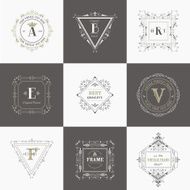 Vector Set Vintage Frames and Banners Calligraphic Design Elements