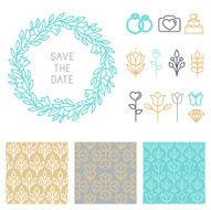 Vector save the date design template N2