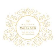 Elegant ornamental wedding invitation Vector illustration N2