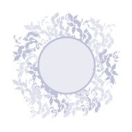 Spring background wreath with leaves Round banner for text Vector