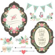 Vintage Wedding Flora Frame- illustration