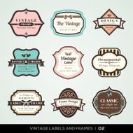 Vintage labels and frames N2