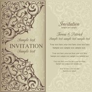 Orient invitation brown and beige