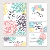 Wedding invitation card set