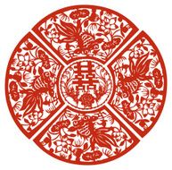 Chinese Marriage celebration symbolic mark (Vector)