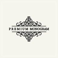 Stylish graceful monogram in Victorian Style